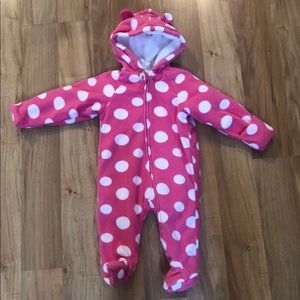 Baby girl fleece onesie 6 - 9 months